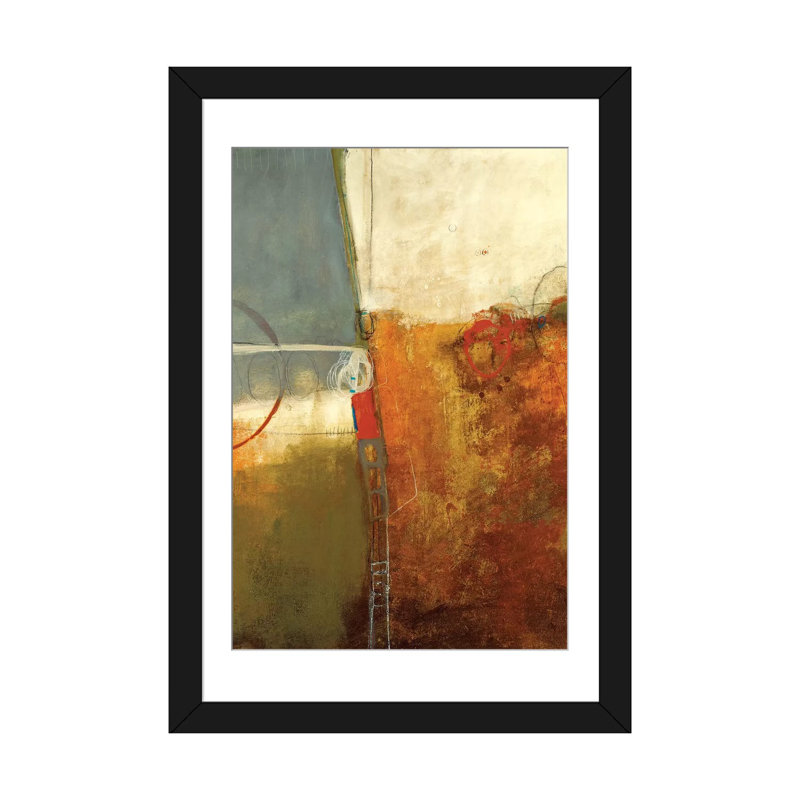 «A Time For change II» par Lisa Ridgers - reproduction d'art sur toile tendue, Papier avec cadre noir, Blanc