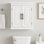 Armoire de rangement amovible à deux portes au-dessus de la toilette avec tablettes réglables Arapahoe