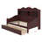 Retro Daybed with Under-Bed Storage Drawers and Headboard Shelving, Perfect for Bedroom, Living Room and Guest Room-549062351