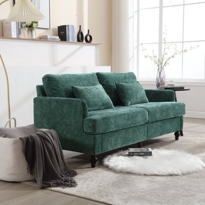 Canapé en chenille de style Mid Century