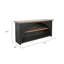 Jenne Server With Arched Cutout, Middle Shelves, Black Mahogany Wood