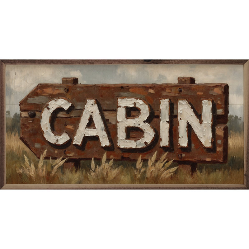 Enseigne de chalet rétro en bois, H 8 po x l 16 po