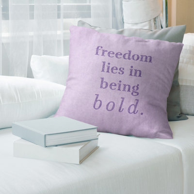 Housse de coussin en lin Handwritten Be Bold