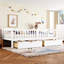 Lit simple blanc TG avec garde-corps, tiroirs de rangement et une charmante tête de lit. Tête de lit Sweet Sleep Ambiance douillette-1224703136