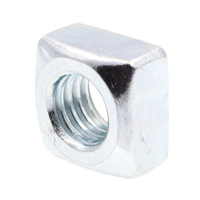 Square Nuts, 1/2 in.-13, Zinc Plated Steel (10 Pack)