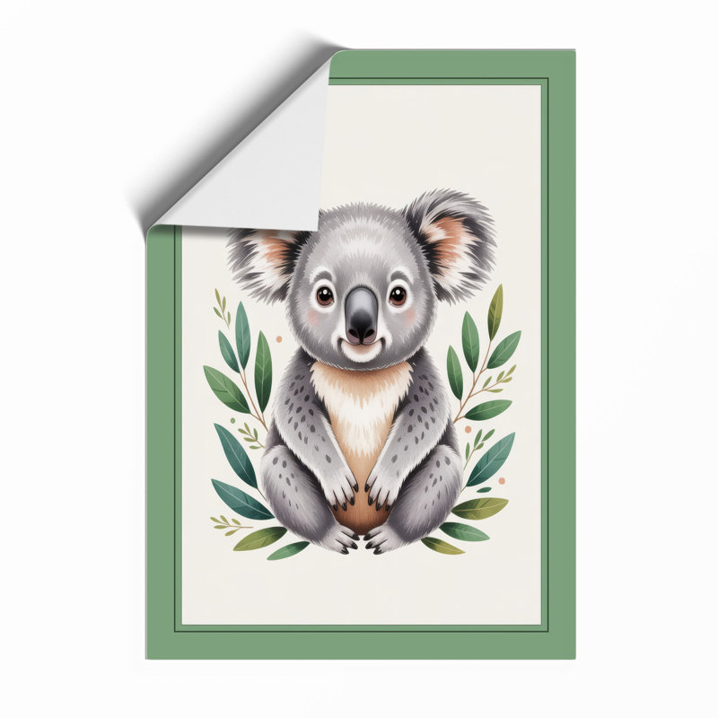 Koala Among Eucalyptus Botanical - Framed Print, Unframed, A1 - 84.1 x 59.4 cm
