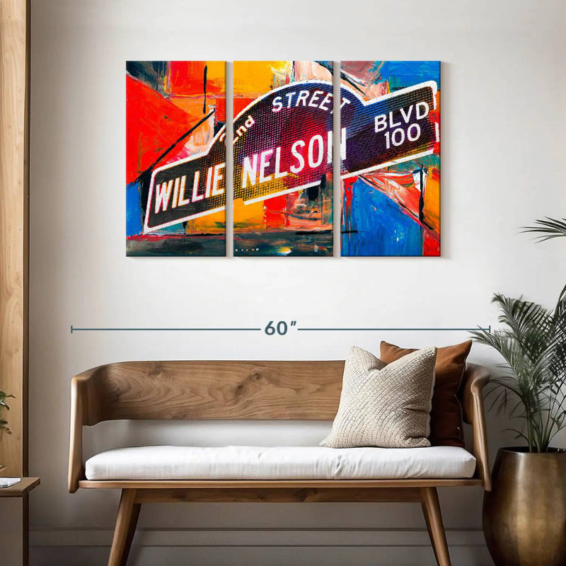 Sireci Willie Nelson Blvd, 28" H x 45" W
