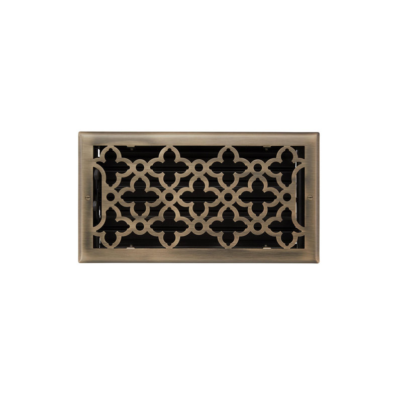Ballas Steel Wall Register, Antique Brass, 0.08" H x 7.25" W x 13.38" L