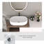Lavabo de salle de bain vasque ovale blanc mat 15 po FRALIMK
