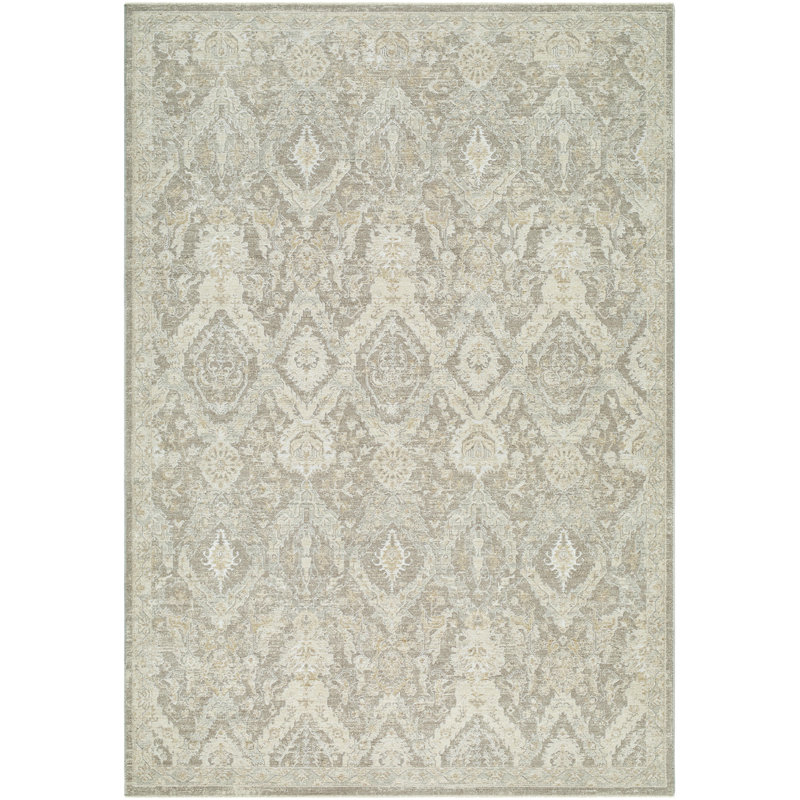 Landwehr Machine Woven Area Rug, Rectangle 7'10" x 10'2", Gray/Tan