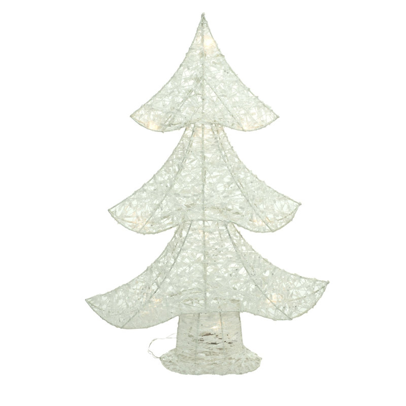 Arbre lumineux blanc debout à 3 niveaux