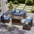 Avelie Wicker 4 - Person Patio Conversation Set with Cushions