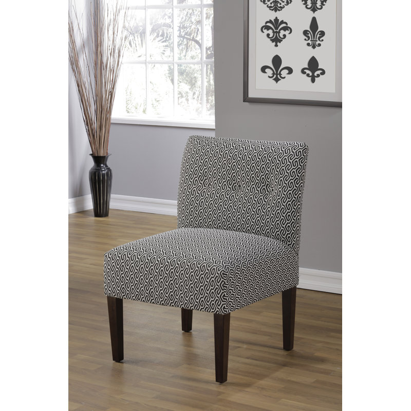 Fauteuil de chambre Lonara, 100 % polyester noir / crème