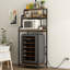 Mini armoire de réfrigérateur à 4 niveaux avec rangement pour le bureau et le salon, rangement rétro à structure solide et trous réglables, salle de cuisine adaptée