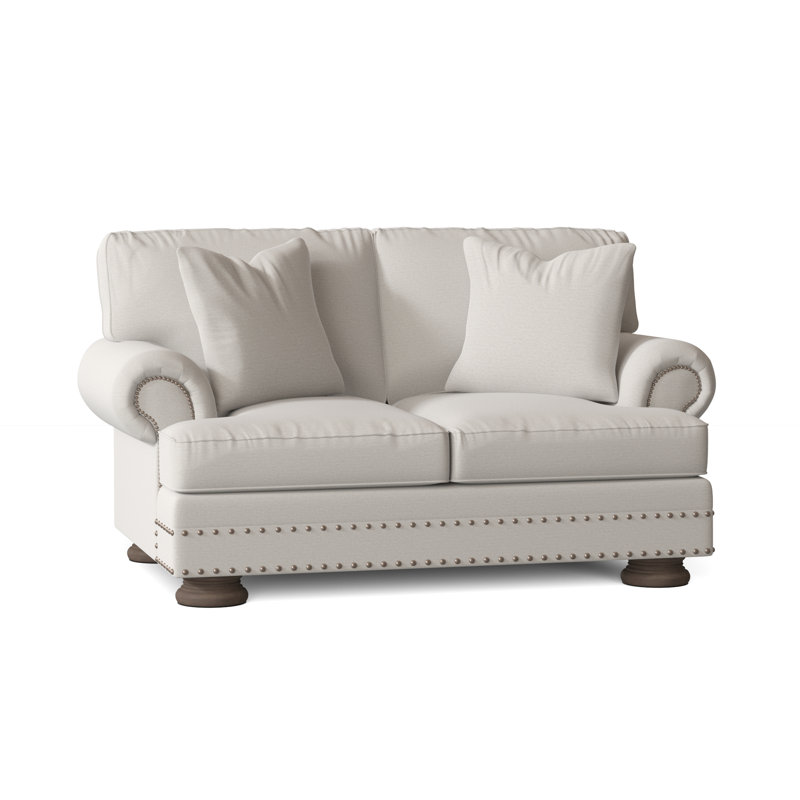 Foster Upholstered 71'' Loveseat, Tobacco Distressed, White 5555-000