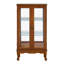 Vitrine lumineuse avec tablettes réglables, panneau arrière en miroir et portes en verre trempé pour un rangement et une présentation élégants-1028942980