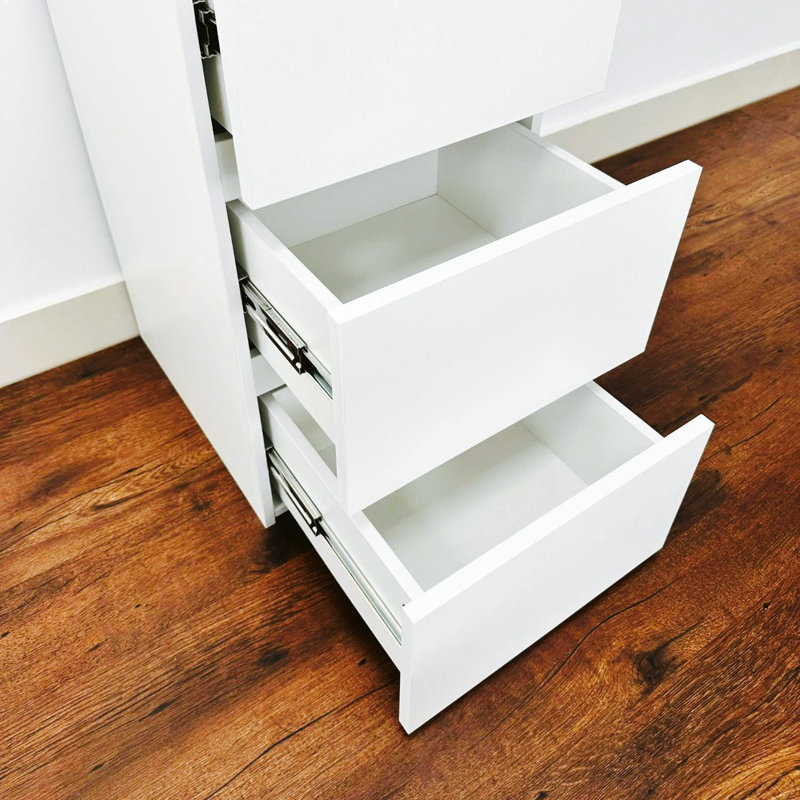 Modular Wood Closet System with Mirror