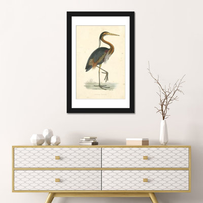« rétro héron », impression sur toile