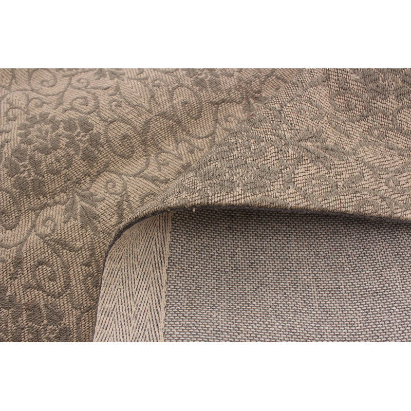 Tapis gris foncé / gris touffeté à la main Helmtrud Collage