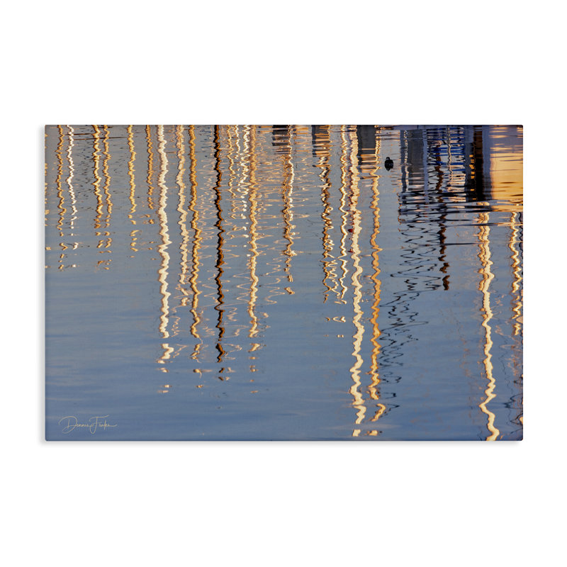 "Beach Post Reflections", art mural par Dennis Frates, H 16 po x l 24 po