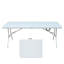 Table pliante 6 pi, table en plastique portative pour le camping, pique-niques, fêtes, table pliable à charge élevée