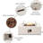Outdoor Patio Propane Fire Pit Set with Tank Hideaway Side Table & Wind Guard-1816760914