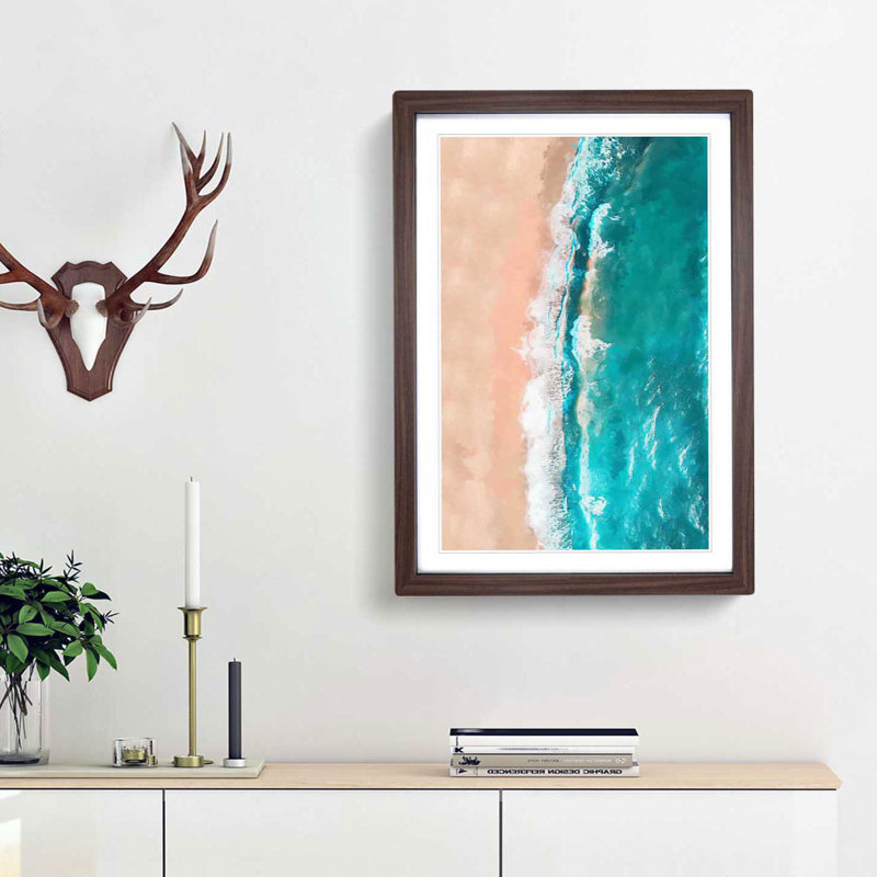 Bixby Creek Monterey California in Abstract - Picture Frame Graphic Art Print, Walnut Framed, 36cm H x 27cm W x 2cm D