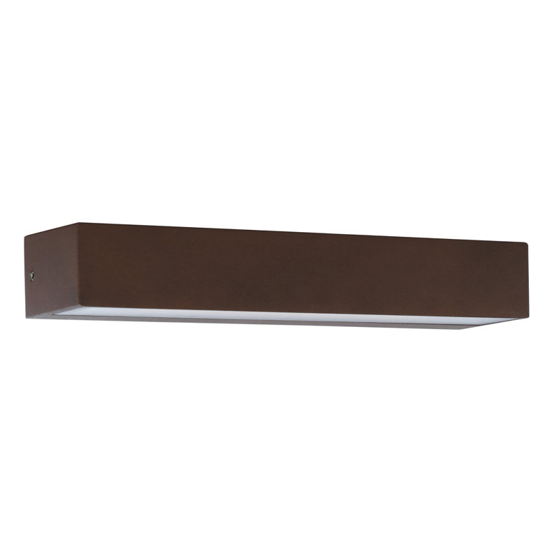 Worrell 3.2cm H Integrated LED Outdoor Flush Mount, Corten Steel