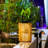 2pcs Solar Powered Woven Lantern - 9.64" Black & Amber, Pp+pe Garden Light, Auto On/off, Weatherproof