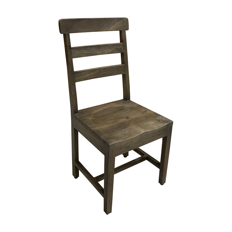 Chaise d'appoint empilable en bois massif Broadmoor, Marron foncé