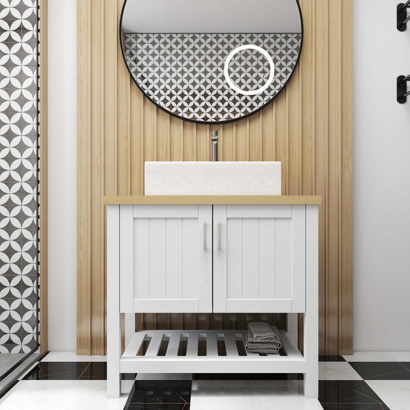 Meuble-lavabo simple 32 po avec lavabo 32 po (sans miroir)