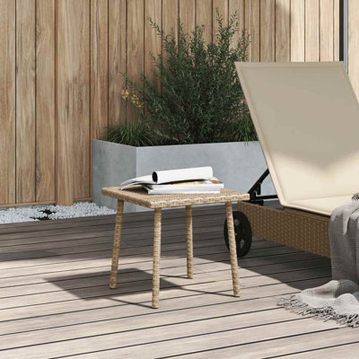 Garden Coffee Table Rectangular 40X40x37 Cm Poly Rattan