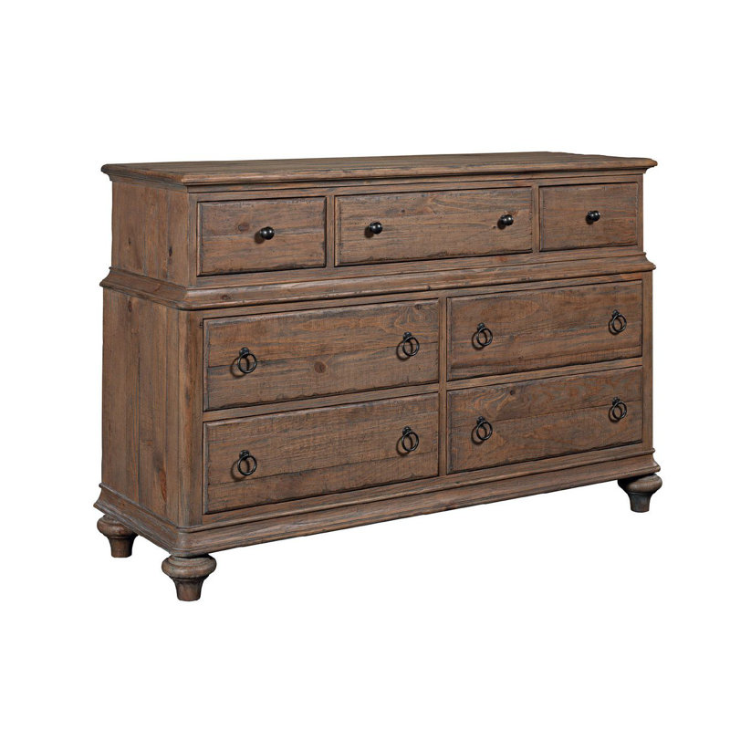 Commode 7 tiroirs en bois massif Suelo