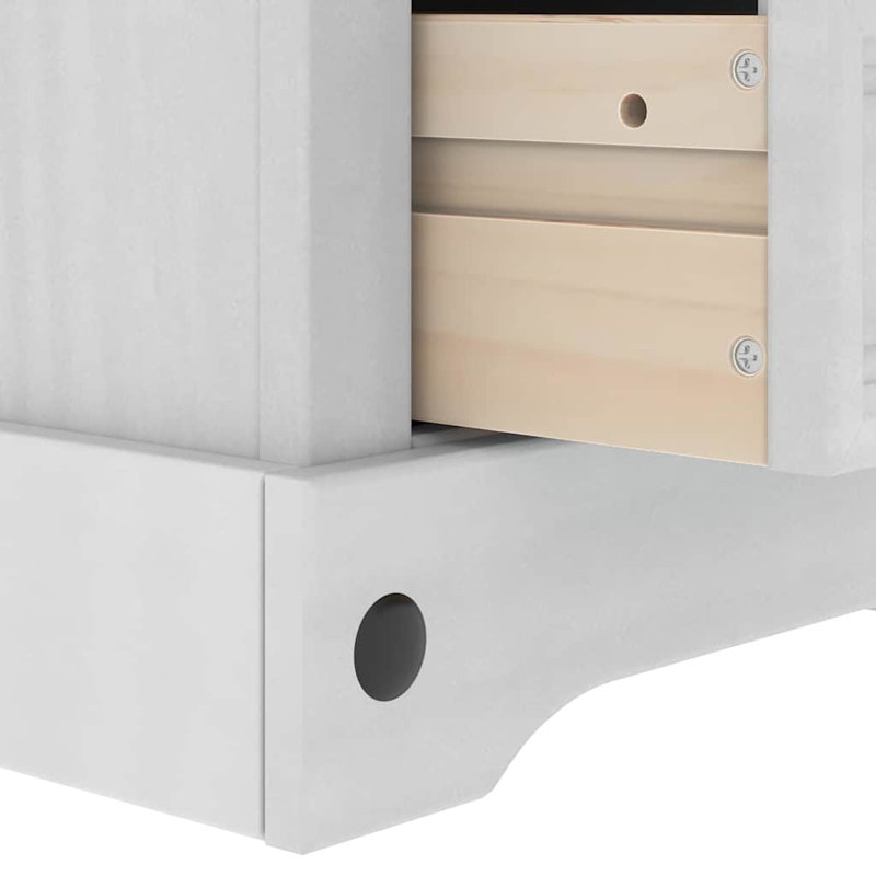 53cm W Solid Wood Bedside Table