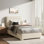 Lit plateforme tapissier Hayden