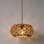 Lustre tambour en corde de rotin 11,81 po Plug-in 1-Light Boho