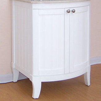 Base de meuble-lavabo simple Malibu seulement, Blanc, 36 po