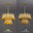 5-Light Dimmable Gold Leaf Tiered Chandelier