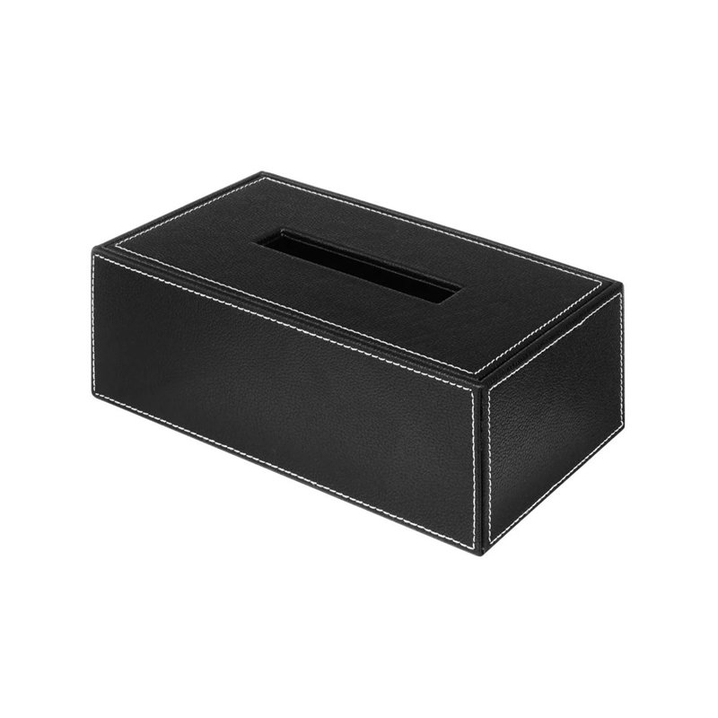 Couvercle de boîte à mouchoirs Ecopelle, Noir