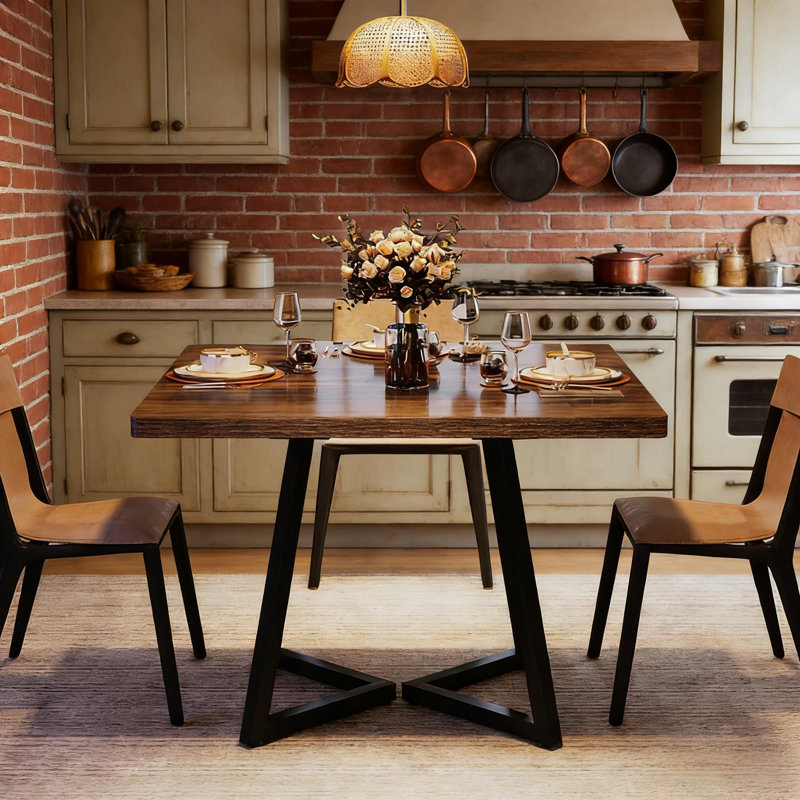 Vintage Square Wood Kitchen & Dining Table - Classic Design | Gift Idea