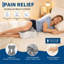 Oreiller ergonomique doublement concave en mousse à mémoire de forme pour les jambes, 1 coussin de soutien avec housse en tissu cationique et doublure intérieure respirante, soulage la pression sur les hanches et les genoux pour un sommeil réparateur, gris, 35 x 25 x 15,5 cm