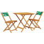 2 - Person Solid Wood Patio Dining Set Square Table