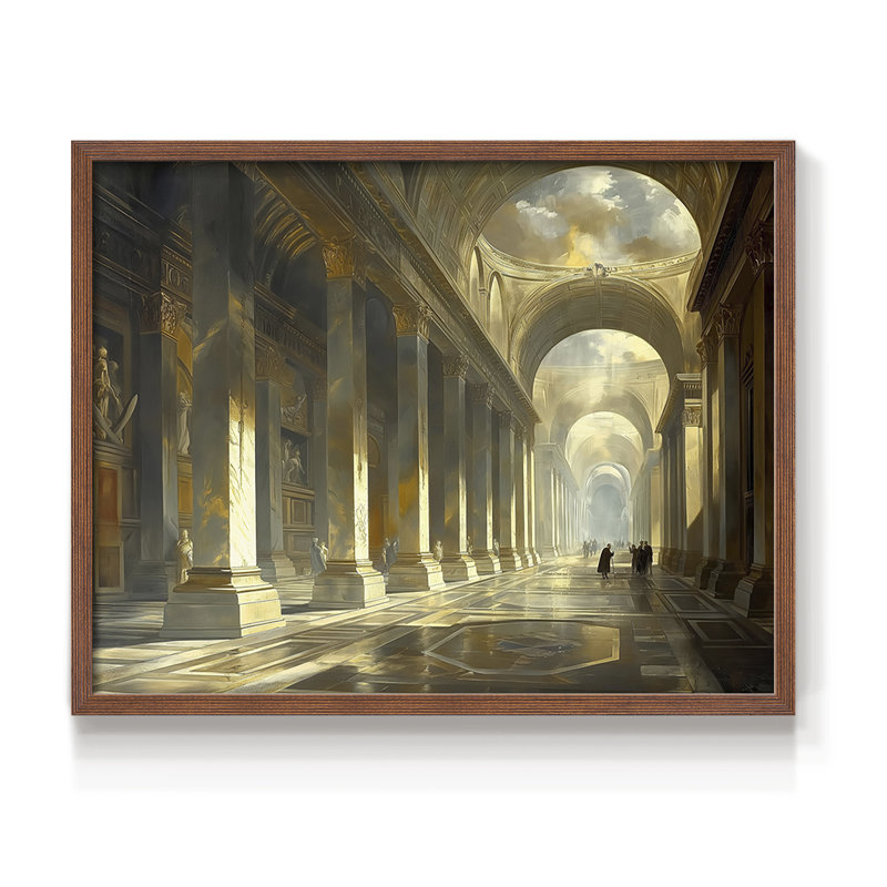 Paysage, série CLX III, reproduction encadrée, H 11 po x l 14 po, Noyer