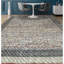 Tapis bleu de haute qualité noué à la main
