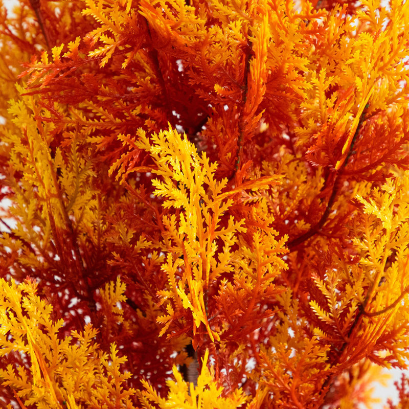 Cèdre d'automne artificiel résistant aux rayons UV (intérieur / extérieur), H 48 po x l 18 po x P 18 po