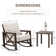 Isfried 3 Piece Metal Frame Outdoor Conversation with Thick Cushions