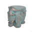 Tabouret de jardin éléphant, patine cuivre