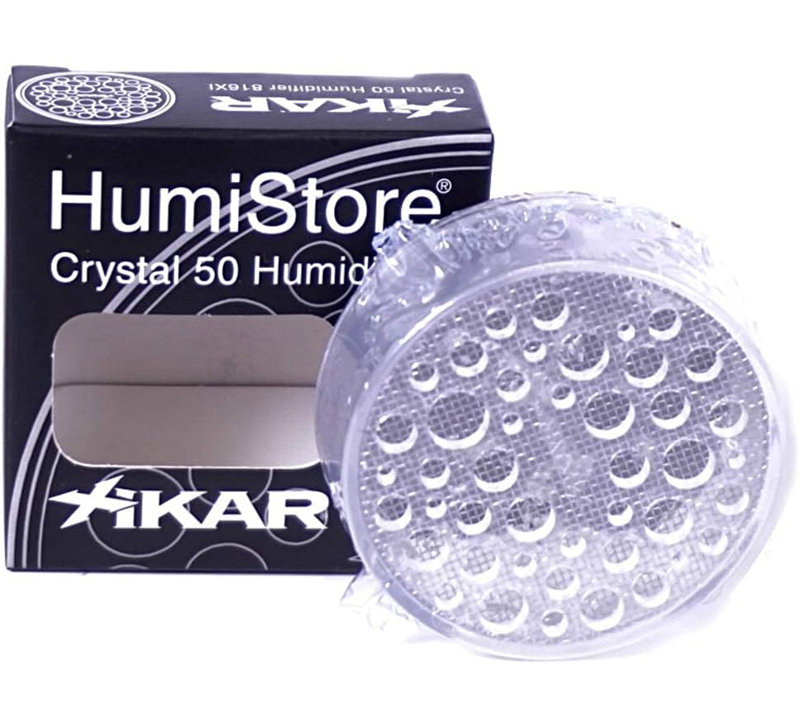 Pot à cigares en acrylique avec 1 hygromètre numérique rond Xikar et 1 humidificateur en cristal HumiStore