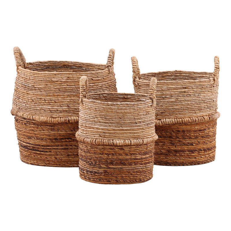 Hickory Basket Set Of 3 Natural