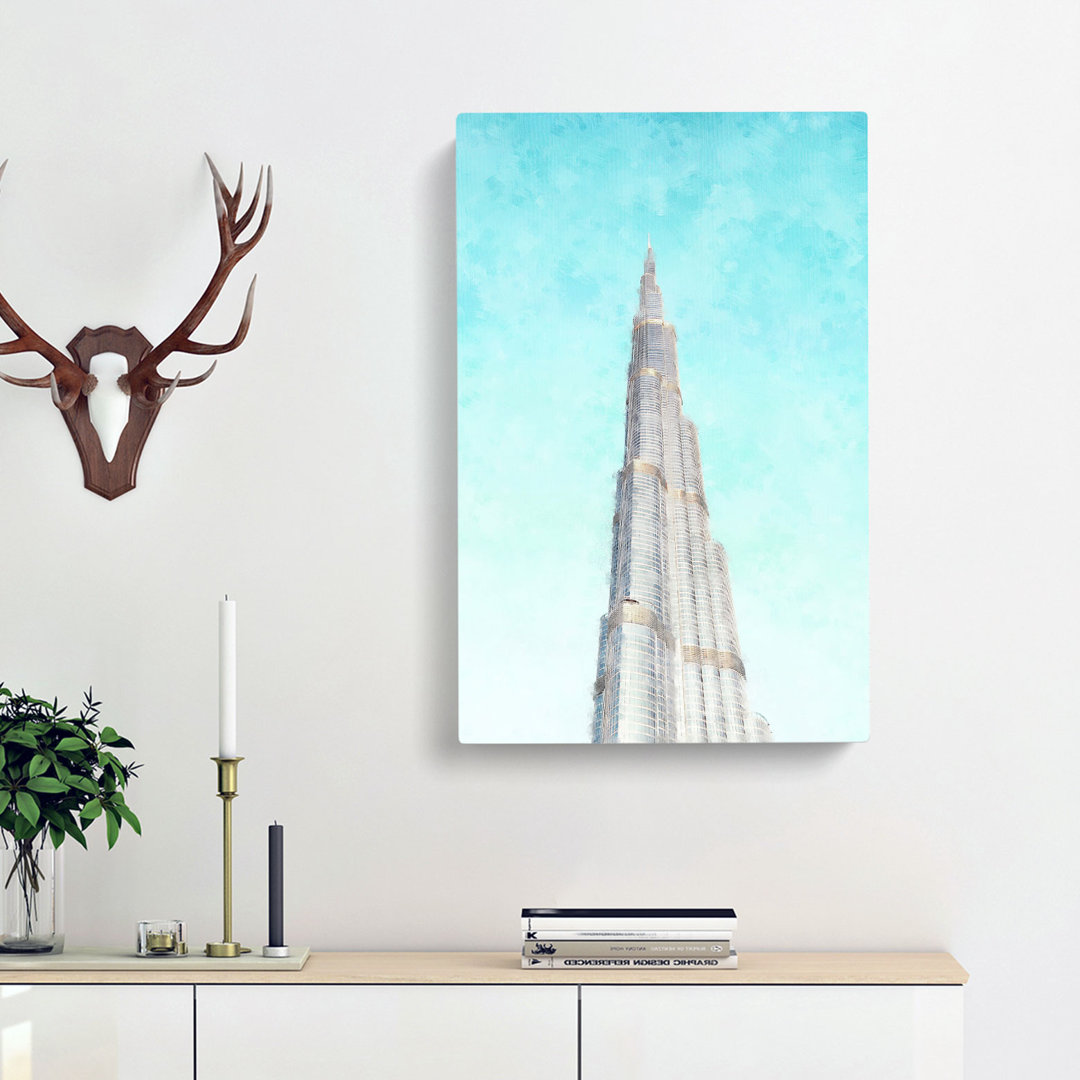 Point Of The Burj Khalifa In Dubai - Wrapped Canvas